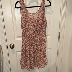 Floral Sleeveless Summer Dress - Pink